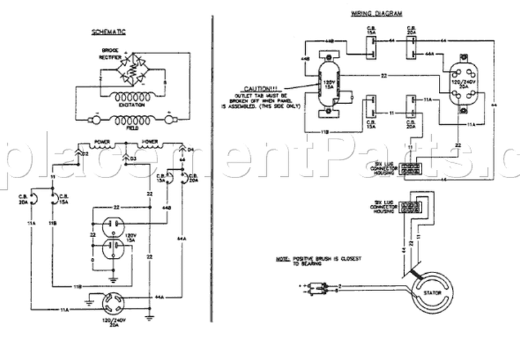 Page B Diagram and Parts List for 9883-0  Briggs and Stratton Generator